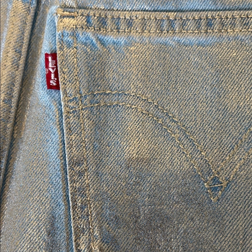 Levi's silver coated denim pencil skirt - Picture 11 of 11